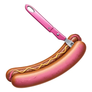sausage with a razor blade inside sticker