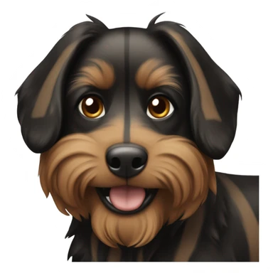 Black and brown striped Curr dog sticker
