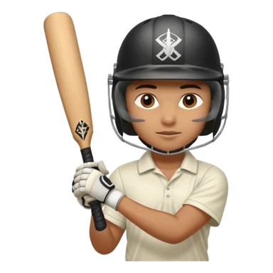 A cricket player sticker