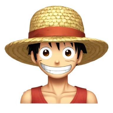 one piece straw hat Luffy sticker