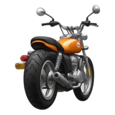 Moto roue arrière sticker