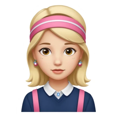 a girl with preppy stuff sticker