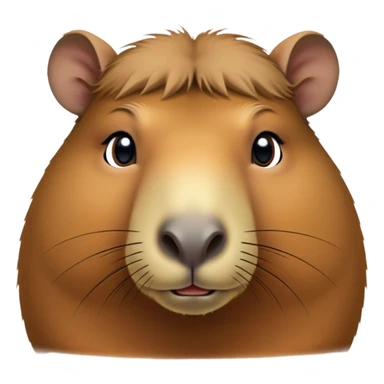 Cinematic Noble Capybara Portrait Emoji, Poised and serene, with a robust, rounded build covered in soft, earthy fur and gentle, wise eyes, Simplified yet sharp and sophisticated features, highly detailed, glowing with a warm, natural glow, high shine, intelligent and calm, stylized with an air of understated authority, focused and attentive, soft glowing outline, capturing the essence of a watchful and confident guardian that feels as though it could step out of the screen with effortless authority! sticker