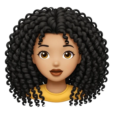 strands of black kinky curly hair falling off all over sticker