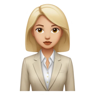 woman simple suit jacket shirt polish sticker