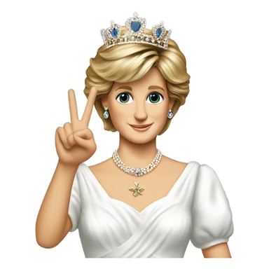 Princess diana peace sign sticker