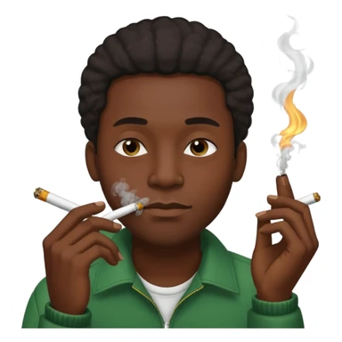 Black man smoking weed sticker