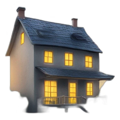 maison sur une falaise avec vue sticker
