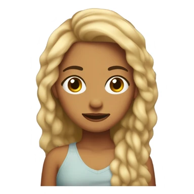 chica con cabello mediano largo con ondas, con ojos marrones oscuros, y de tez trigeña sticker