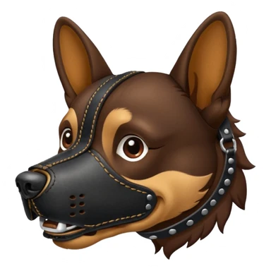Leather dog’s muzzle sticker