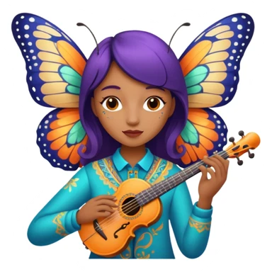 Musician Butterfly sticker