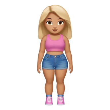 a pretty bratz tan girl who is fat sticker
