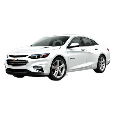 White Chevy Malibu 2024 sticker