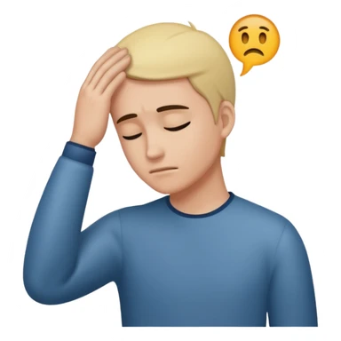 Dramatic faint backwards with back of hand on forehead sticker