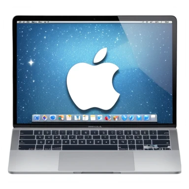 A MacBook screen with Tumblr dashboard open and a glitter cursor, with a slight variation in color. sticker