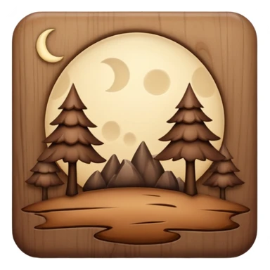 Moonlight wood emoji sticker