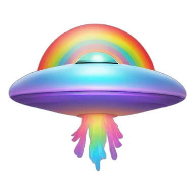 queer ufo rainbow sticker