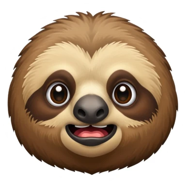 Perezoso con cara de enojado hazle como una x en el lado izquierdo de la cara  sticker