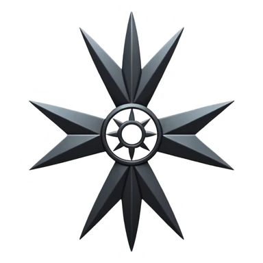 black shuriken sticker
