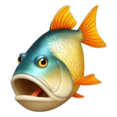 Fish with wok sticker