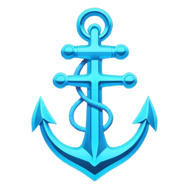 A neon futuristic cyberpunk anchor outline, that would be made of neon tubing on a sign sticker