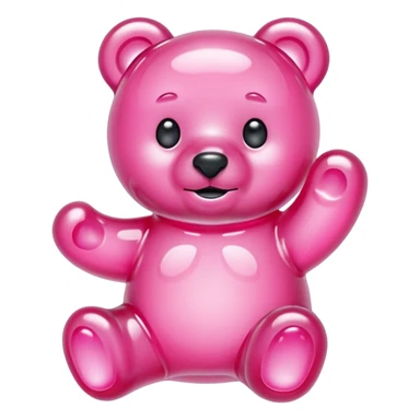 Pink Gummybear made out of crystals sticker