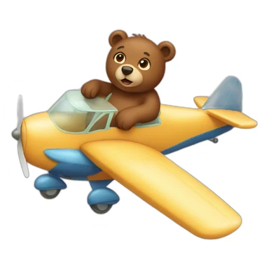 bear-flying-in-an-airplane sticker