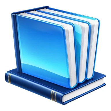 dark neon blue glass book, sky on the cover sticker