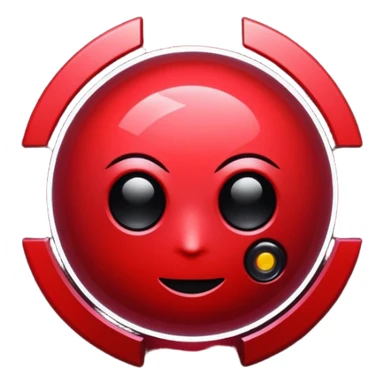 glitter red cyberpunk sticker