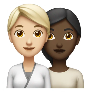 Black skinned Arab and Asian white woman sticker