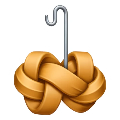 knot a rope to a metal hook sticker