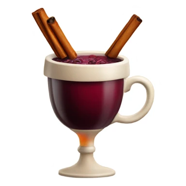 Mulled wine in a craft cup sticker