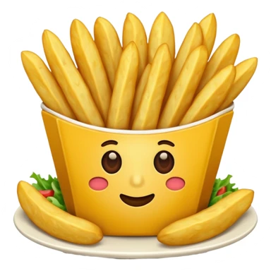 Generar papas fritas sin plato  sticker
