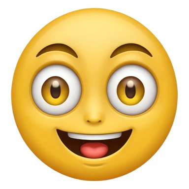 Crazy freaky emoji face sticker