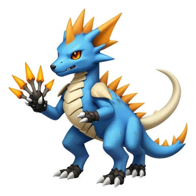 Manectric-Luxray-Cubone-Marowak-Draco-Fakémon-hybrid-creature (full body), 4 legs sticker