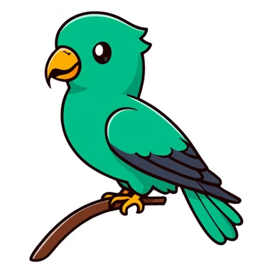 Minimalist Maya-style quetzal bird as message delivery symbol, white and deep green only, flat design with clean lines sticker