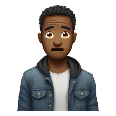 Worried tik tok emoji sticker