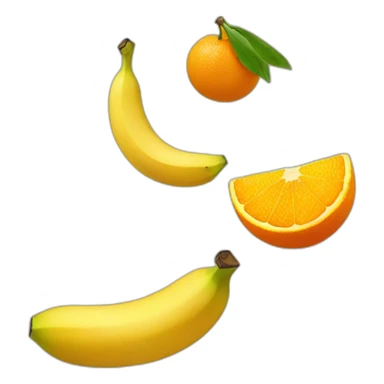 banana and two oranges sticker