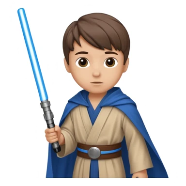 star wars youngling jedi little boy with blue lightsaber sticker