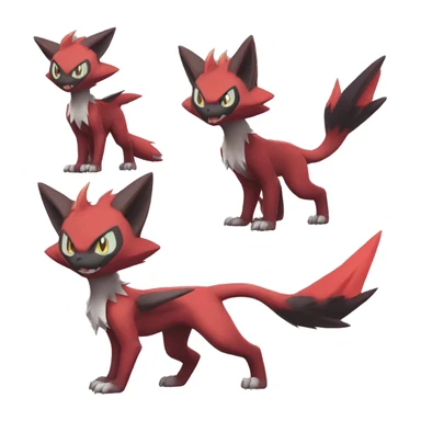 Noivern-Litten-Zoroark-Zangoose full body sticker