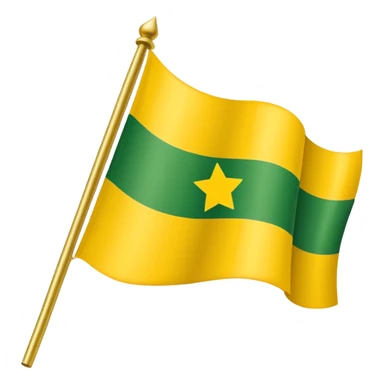 Circassian flag emoji with green background, yellow stars and stripes sticker