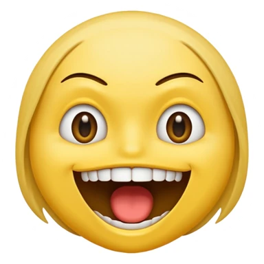 a face with a large opened mouth in emoji of whatsapp style (yellow). Larger is, better is sticker