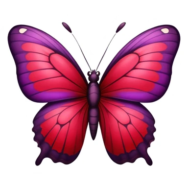Dark-purple-maroon-red butterfly  sticker