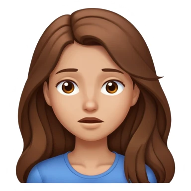 A girl with long hair nods her head sticker