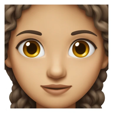 petite fllle brune aux yeux bleus sticker