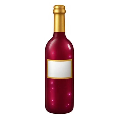 Glittery bottle of wine  sticker