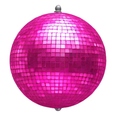 pink mirrorball sticker