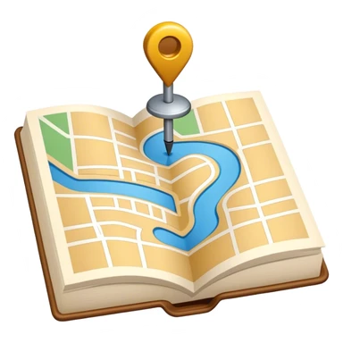 Map Pin / Location Marker on a guide book sticker