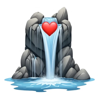 heart shaped watterfall sticker