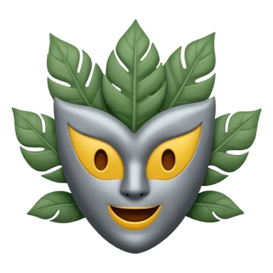 emoji de un trébol gris de 4 hojas sin cara ni cosas raras 🍀 como ese pero de 5 hojas y gris  sticker